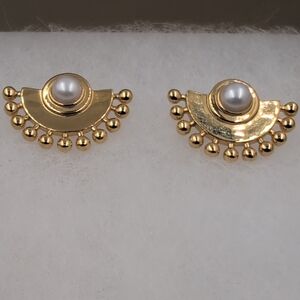 Missoma Zenyu Fan Gemstone Stud Earrings